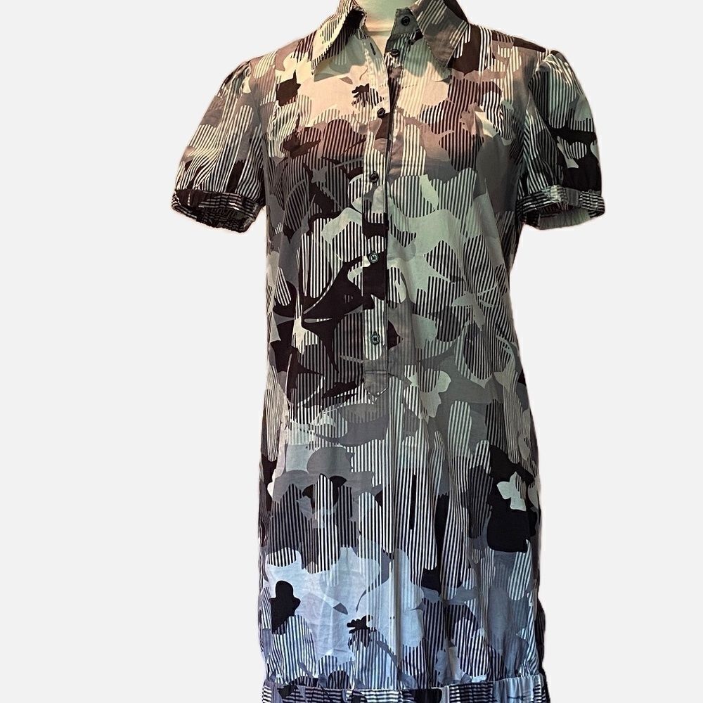 Mexx Dress Black White and Gray Geometric Print Size 10